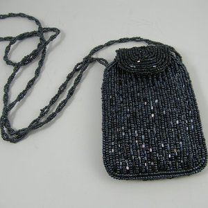 Black Beaded Evening Bag